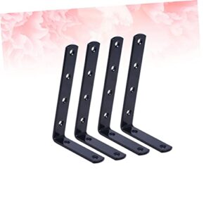 Angoily 8pcs Flat Corner Brace Heavy Duty Shelf Bracket Corner Brace Bracket L Brackets Heavy Duty Hanging Shelves for Wall Stainless Steel Shelf Wall Mounted Wall Hanging Brace Shelf Fold