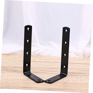 Angoily 8pcs Flat Corner Brace Heavy Duty Shelf Bracket Corner Brace Bracket L Brackets Heavy Duty Hanging Shelves for Wall Stainless Steel Shelf Wall Mounted Wall Hanging Brace Shelf Fold