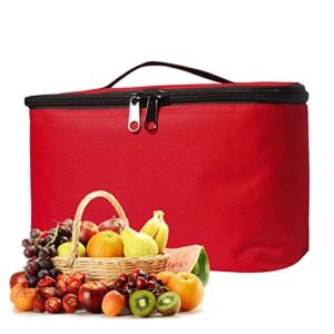 ranley thermal food bag | insulated grocery bags with zippered top | reusable catering supplies for camping, hot and cool food, drinks, beverage, fruit, vegetable
