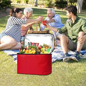 Ranley Thermal Food Bag | Insulated Grocery Bags with Zippered Top | Reusable Catering Supplies for Camping, Hot and Cool Food, Drinks, Beverage, Fruit, Vegetable