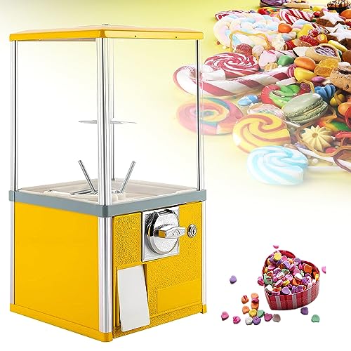 LUAND Household Coin Glue Ball Machine(Only Machine), Mechanical Candy Vending Machine with Capacity 1000 Balls 25 * 25 * 65cm, Candy Gumball Machine Prize Machine Gumball Bank