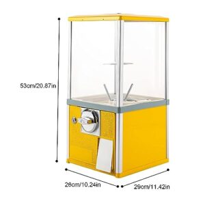 LUAND Household Coin Glue Ball Machine(Only Machine), Mechanical Candy Vending Machine with Capacity 1000 Balls 25 * 25 * 65cm, Candy Gumball Machine Prize Machine Gumball Bank