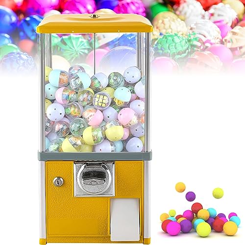 LUAND Household Coin Glue Ball Machine(Only Machine), Mechanical Candy Vending Machine with Capacity 1000 Balls 25 * 25 * 65cm, Candy Gumball Machine Prize Machine Gumball Bank