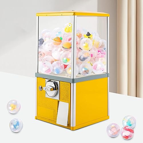LUAND Household Coin Glue Ball Machine(Only Machine), Mechanical Candy Vending Machine with Capacity 1000 Balls 25 * 25 * 65cm, Candy Gumball Machine Prize Machine Gumball Bank