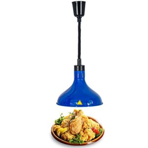 fxj food heat lamp, catering food warmers food heating lamp telescopic heat lamp infrared food warmer lamp, telescopic length-60-180 cm (blue)