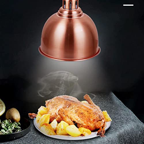 FXJ Food Warmer Lamp, 250W Commercial Food Warmer, Retractable Hanging Food Heat Lamps Heating Lamp, for Food Service Restaurant Catering Supplies (G) (C)