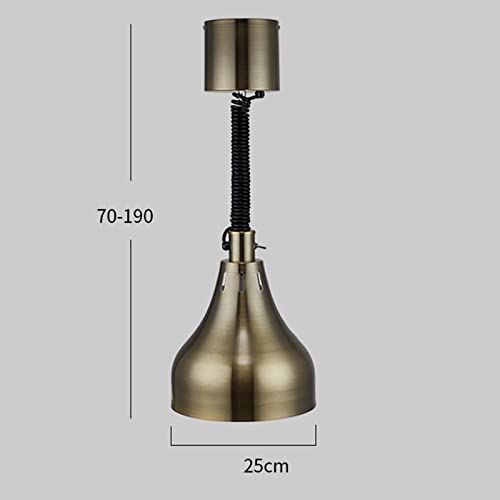 FXJ Food Warmer Lamp, 250W Commercial Food Warmer, Retractable Hanging Food Heat Lamps Heating Lamp, for Food Service Restaurant Catering Supplies (G) (C)