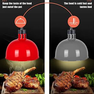 FXJ Food Heat Lamp Food Warmer, Food Heat Lamp Buffet Retractable Heat Lamp for Restaurant Hanging Heating Lamp for Food Warming Restaurant Warmer Food Service (Silver)