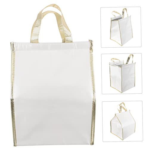 Sosoport Insulation Bags Insulated Bags for Food Cooler Bags for Groceries Icing Bags Disposable nonwoven peritonealwaterproof Takeout Food Bag Cake Cooler Bag Grocery Carrier Bags Folding