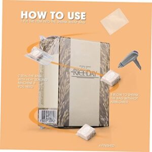 Mobestech 2000pcs Wrap Plastic Packaging Bags Clear Packaging Bags Heat Shrink Film Wrapping Bags Plastic Heat Wrap Shrinkable Wrapping Bag Heat Shrink Film Bags Shrink Bag Pvc CD