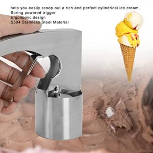 Ice Cream Scooper with Trigger, Effortless Operation Cylinder Ice Cream Scoop Spring Powered Trigger for Home