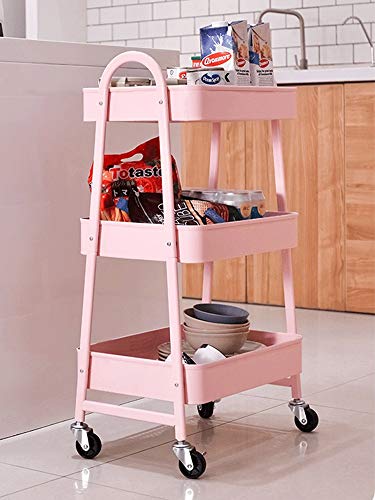 CZDYUF Kitchen Storage Rack Fridge Side Shelf Removable Utility Cart on Wheels Bathroom Organizer Shelf Gap Holder Bathroom Shelves