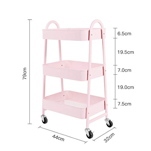 CZDYUF Kitchen Storage Rack Fridge Side Shelf Removable Utility Cart on Wheels Bathroom Organizer Shelf Gap Holder Bathroom Shelves