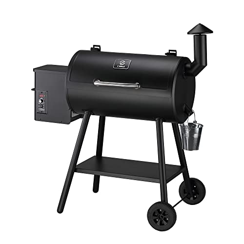 Z GRILLS Wood Pellet Smoker with Upgraded PID Controller, 8 in 1 BBQ Grill, 553 sq in Cooking Area & Camp Chef Competition Blend BBQ Pellets, Hardwood Pellets for Grill, Smoke, Bake, Roast