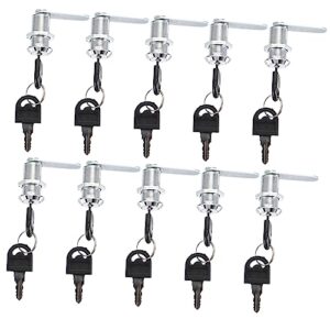 tovinanna 10pcs mailbox cam lock mailbox lock cupboard lock desk lock stainless steel cabinet wardrobe cabinet home door locks desk push lock furniture zinc alloy with key mortise lock