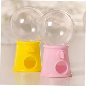 NOLITOY 3pcs A Vending Machine Candy for Kids Gumball Dispenser Plastic Yellow Gumballs Machines Gumballs Machine Toys Gumballs Machines Toys Chewing Gum Machine Candy Machine Candy Box