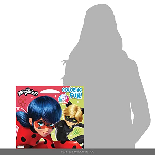 Miraculous Ladybug 35 Page Coloring Activity Book, Oversized with Handle Bendon 53463