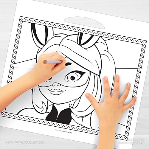 Miraculous Ladybug 35 Page Coloring Activity Book, Oversized with Handle Bendon 53463