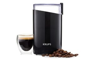 krups one-touch coffee and spice grinder 12 cup easy to use, one touch operation 200 watts coffee, spices, dry herbs, nuts black