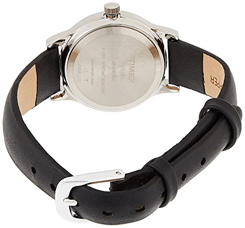 Timex Women's T29291 Porter Street Black Leather Strap Watch