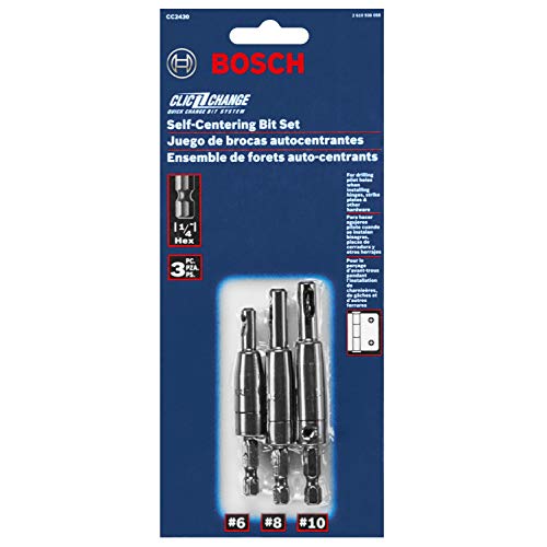 BOSCH CC2430 3-Piece Clic-Change 1/4 In. Self-Centering Drill Bit Assorted Set