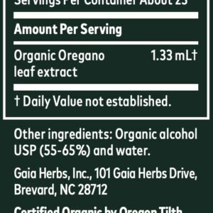 Gaia Herbs Oregano Leaf 1 Fl Oz, Liquid Extract