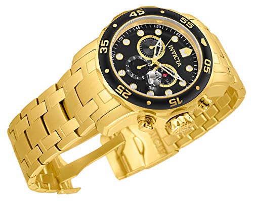 Invicta Men's 0072 Pro Diver Collection Chronograph 18k Gold-Plated Watch