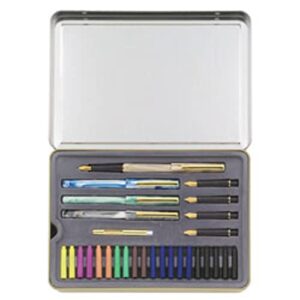 staedtler calligraphy pen set, ideal for all skill levels, 899 sm5, assorted, 33 piece set