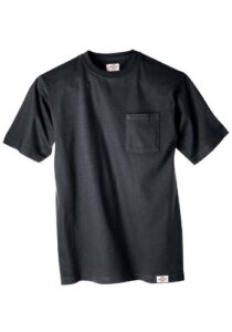 dickies men's short sleeve pocket t-shirt 2-pack, charcoal, medium