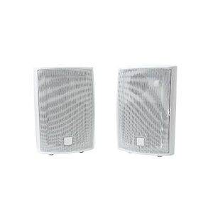 dual electronics lu43pw 3-way high performance outdoor indoor speakers with powerful bass | effortless mounting swivel brackets | all weather resistance | expansive stereo sound coverage | sold in pairs, white