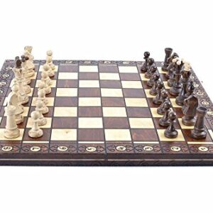 Wegiel Chess Set - Consul Chess Pieces and Board - European Wooden Handmade Game - JUNIOR