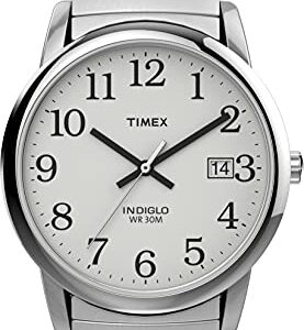 Timex T2H451 Easy Reader 35mm Silver-Tone Stainless Steel Expansion Band Watch