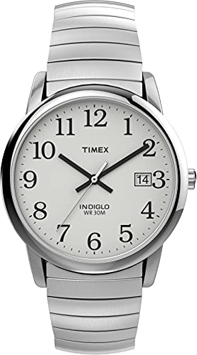 Timex T2H451 Easy Reader 35mm Silver-Tone Stainless Steel Expansion Band Watch