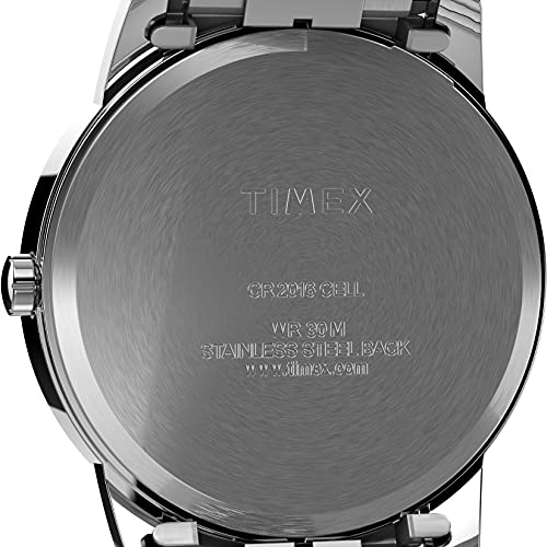 Timex T2H451 Easy Reader 35mm Silver-Tone Stainless Steel Expansion Band Watch