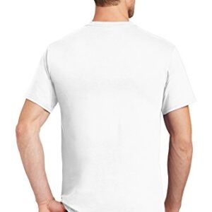 Hanes TAGLESS 6.1 Short Sleeve Tee with Pocket, L-White