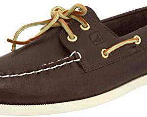 Sperry womens Authentic Original Boat Shoe, Brown/White, 8 US