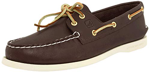 Sperry womens Authentic Original Boat Shoe, Brown/White, 8 US