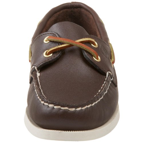 Sperry womens Authentic Original Boat Shoe, Brown/White, 8 US