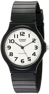 casio men's mq24-7b2 analog watch with black resin band