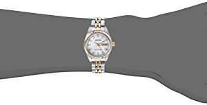 Armitron Women's 75/2475MOP Genuine Crystal Accented Two-Tone Bracelet Watch