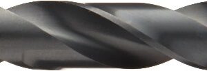 Chicago Latrobe 239 Series High-Speed Steel Reduced-Shank Drill Bit Set with Plastic Case, Black Oxide Coated, Round Shank, 118 Degree Conventional Point, 5-piece, 1/4" - 1/2" x 1/16"