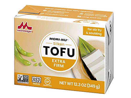 Mori-Nu Silken Tofu Extra Firm | Velvety Smooth and Creamy | Low Fat, Gluten-Free, Dairy-Free, Vegan, Made with Non-GMO soybeans, KSA Kosher Parve | Shelf-Stable | Plant protein | 12.3 oz x 12 Packs