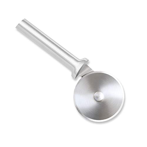 Rada Cutlery Pizza Cutter 3 Inch Stainless Steel Wheel With Aluminum Made in the USA, Silver Handle