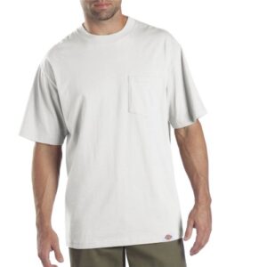 dickies men's 2-pack short sleeve pocket t-shirts, white, 2x large