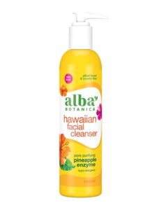 alba botanica hawaiian facial cleanser, pore purifying pineapple enzyme, 8 oz