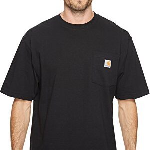 Carhartt Men's Loose Fit Heavyweight Short-Sleeve Pocket T-Shirt, Black