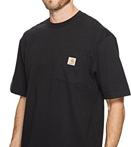 Carhartt Men's Loose Fit Heavyweight Short-Sleeve Pocket T-Shirt, Black