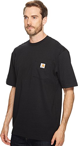 Carhartt Men's Loose Fit Heavyweight Short-Sleeve Pocket T-Shirt, Black