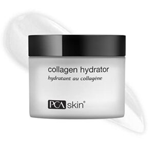 pca skin collagen hydrator night cream for women, hydrating night moisturizer cream for dry skin, made with shea butter, olive fruit oil, and sweet almond fruit extract, 1.7 oz tub
