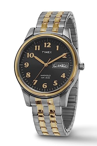 Timex Men's T26481 Charles Street Two-Tone Expansion Band Watch (Two Tone/Black)